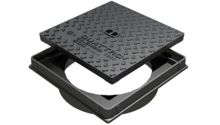 Poklop C250 čtvercový QUATTRO SI.500EC, Js 369x369mm pro potrubí DN400